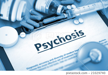 Psychosis Diagnosis. Medical Concept. 3D. 21029740