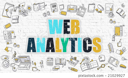 Web Analytics on White Brick Wall. Web Analytics on White Brick Wall. 21029927