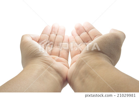 open empty pray hands isolated open empty pray hands isolated 21029981