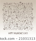 Love Valentine Day doodle icons vector 21031313