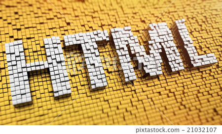 Pixelated HTML - Stock Illustration [21032107] - PIXTA