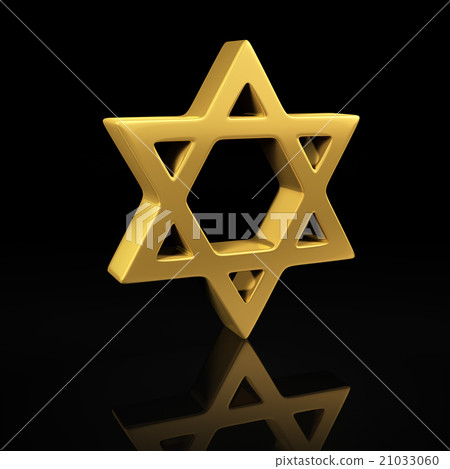 Gold Star of David on black Gold Star of David on black 21033060