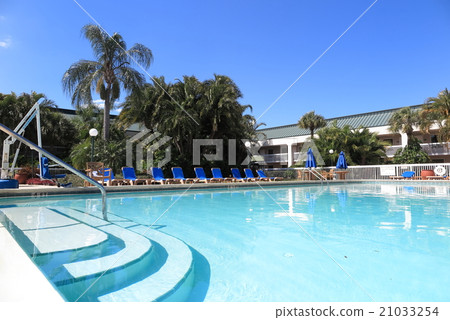 American motel, poolside 21033254