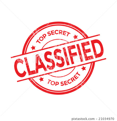 Classified red stamp text on white Classified red stamp text on white 21034970