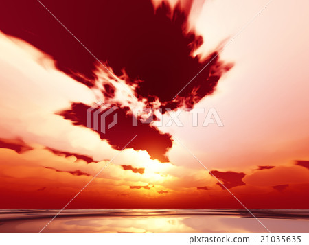 Wind and clouds with the sea 21035635