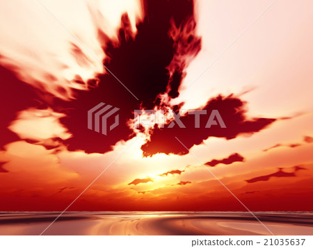 Wind and clouds with the sea 21035637