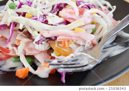Fresh salad with ham Fresh salad with ham 21036343