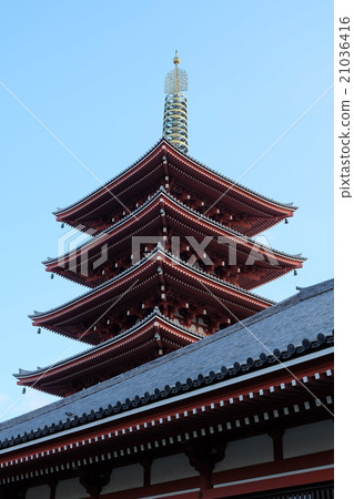 Senso-ji Temple Five-storied pagoda Senso-ji Temple Five-storied pagoda 21036416