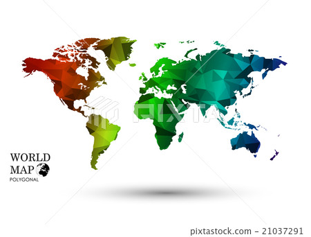 Polygonal World Map Polygonal World Map 21037291