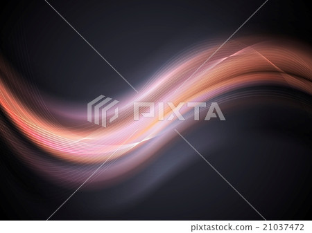 Abstract glowing waves on dark background - Stock Illustration ...