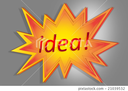 Comic book explosion with idea word inside Comic book explosion with idea word inside 21039532