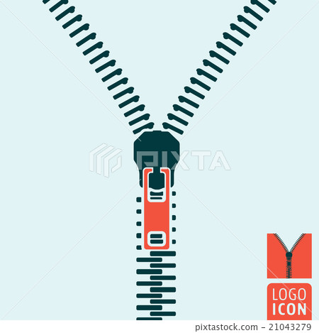 Zipper icon isolated Zipper icon isolated 21043279