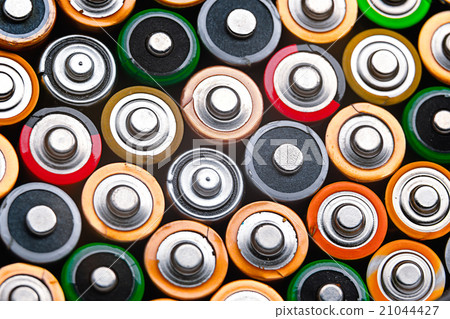 Energy abstract background of colorful batteries 21044427