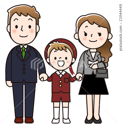 畢業典禮一家三口人 畢業典禮一家三口人 21044449