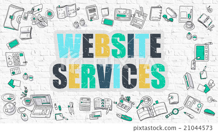 Website Services Concept. Multicolor on White Website Services Concept. Multicolor on White 21044573