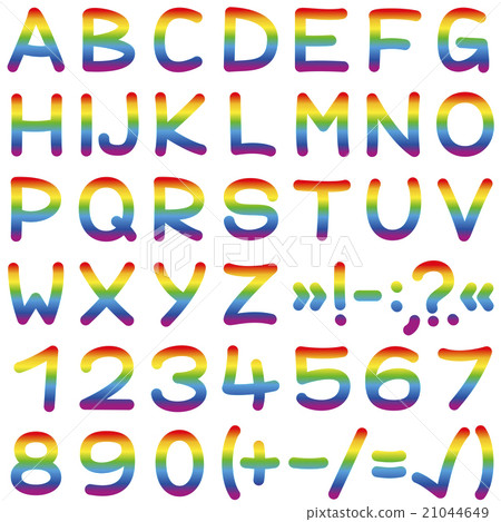 Font Rainbow Colors Alphabet Letters Font Rainbow Colors Alphabet Letters 21044649