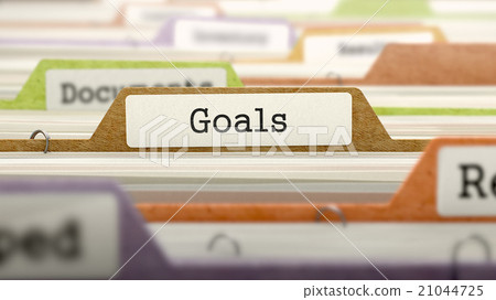 Goals Concept on Folder Register. 21044725