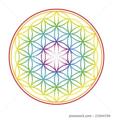 Flower Of Life Colorful Vibrant Glow Flower Of Life Colorful Vibrant Glow 21044749