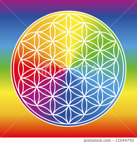 Flower Of Life Rainbow Gradient Color Wheel 21044750