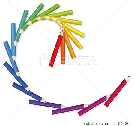 Colored Pencils Spiral Golden Cut Colored Pencils Spiral Golden Cut 21044803