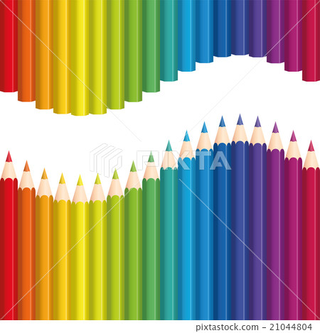 Crayons Rainbow Colored Pencils Wave Seamless Crayons Rainbow Colored Pencils Wave Seamless 21044804