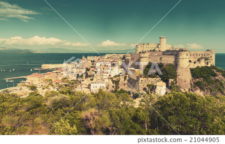 Gaeta view with ancient castle on coastal rock Gaeta view with ancient castle on coastal rock 21044905