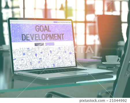 Goal Development Concept on Laptop Screen. 21044992
