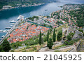 Panorama view of Kotor bay harbor (Boka Kotorska)  21045925