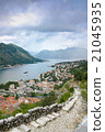 Panorama view of Kotor bay harbor (Boka Kotorska)  21045935