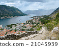 Panorama view of Kotor bay harbor (Boka Kotorska)  21045939