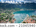 Panorama view of Kotor bay harbor (Boka Kotorska)  21045940