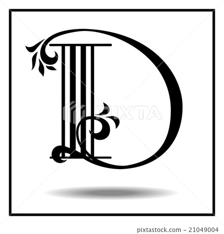 Letter D made with leaves.  21049004