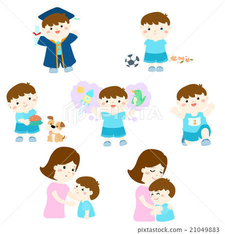 variety boy activity cartoon character vector . 21049883