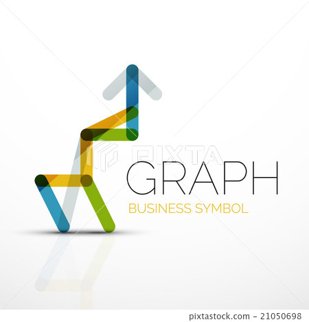 Abstract logo idea, linear chart or graph Abstract logo idea, linear chart or graph 21050698