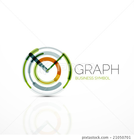 Abstract logo idea, linear chart or graph 21050701