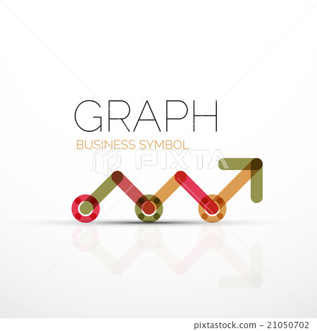 Abstract logo idea, linear chart or graph Abstract logo idea, linear chart or graph 21050702