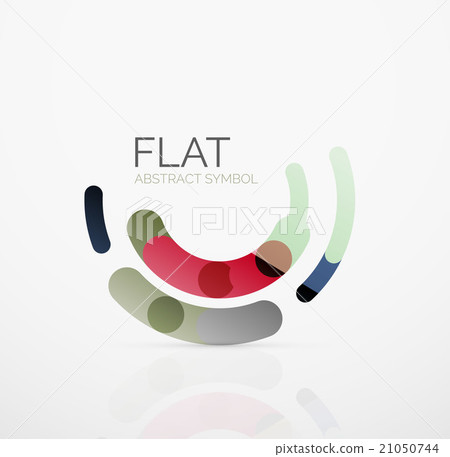 Logo - abstract minimalistic linear flat design 21050744
