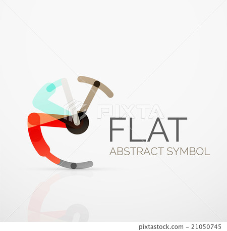 Logo - abstract minimalistic linear flat design 21050745