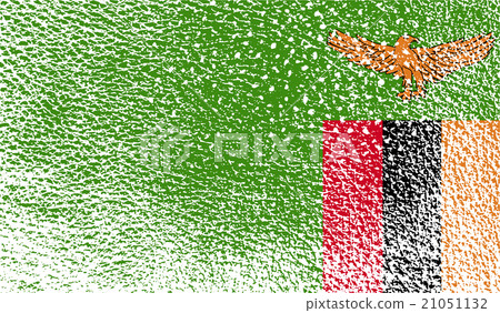 Flag of Zambia with old texture. Vector Flag of Zambia with old texture. Vector 21051132