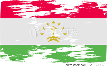Flag of Tajikistan with old texture. Vector Flag of Tajikistan with old texture. Vector 21051432