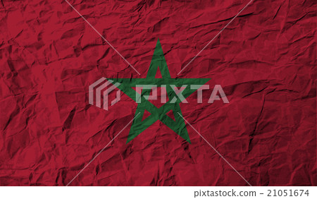 Flag of Morocco with old texture. Vector 21051674