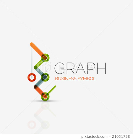 Abstract logo idea, linear chart or graph Abstract logo idea, linear chart or graph 21051738