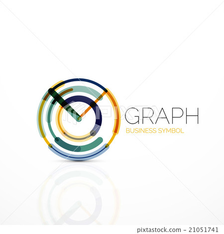 Abstract logo idea, linear chart or graph 21051741