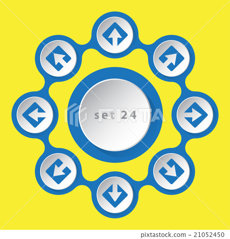 icons - arrows in eight directions 21052450