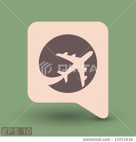 Pictograph of airplane Pictograph of airplane 21053816