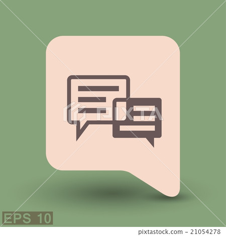Pictograph of message or chat Pictograph of message or chat 21054278