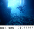 Experience diving in Okinawa blue cave 21055867