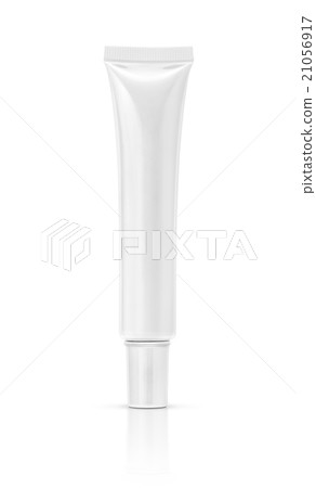 blank packaging cosmetic tube isolated on white blank packaging cosmetic tube isolated on white 21056917