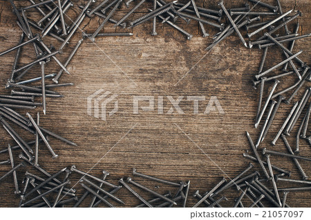 iron nails frame with space for text iron nails frame with space for text 21057097