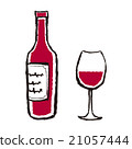 Hand-drawn wind red wine 21057444
